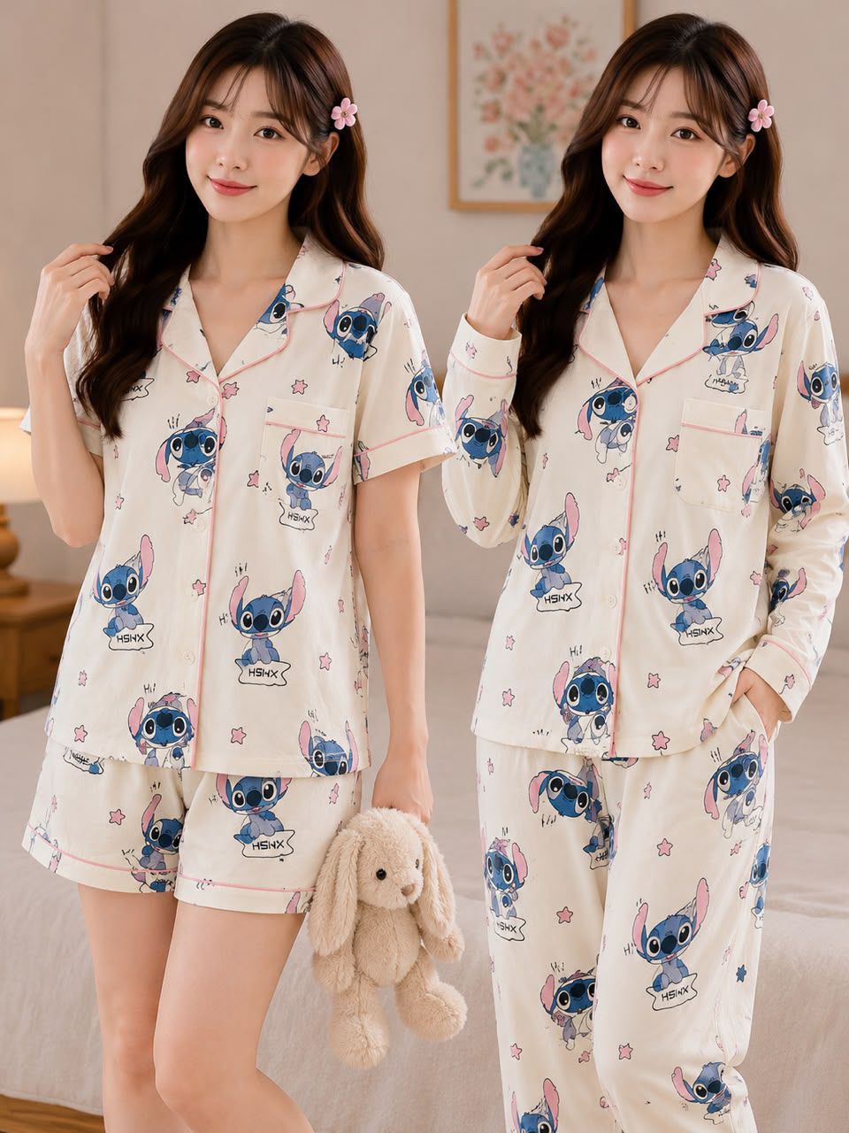 Cloudy Blue 3-piece korean nightsuit