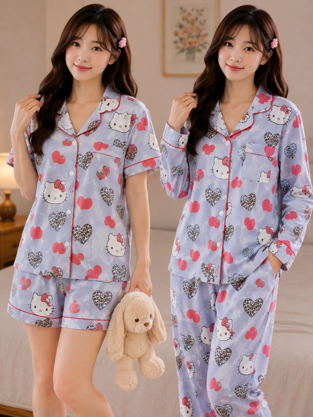 Blue Whisper 3-piece korean nightsuit