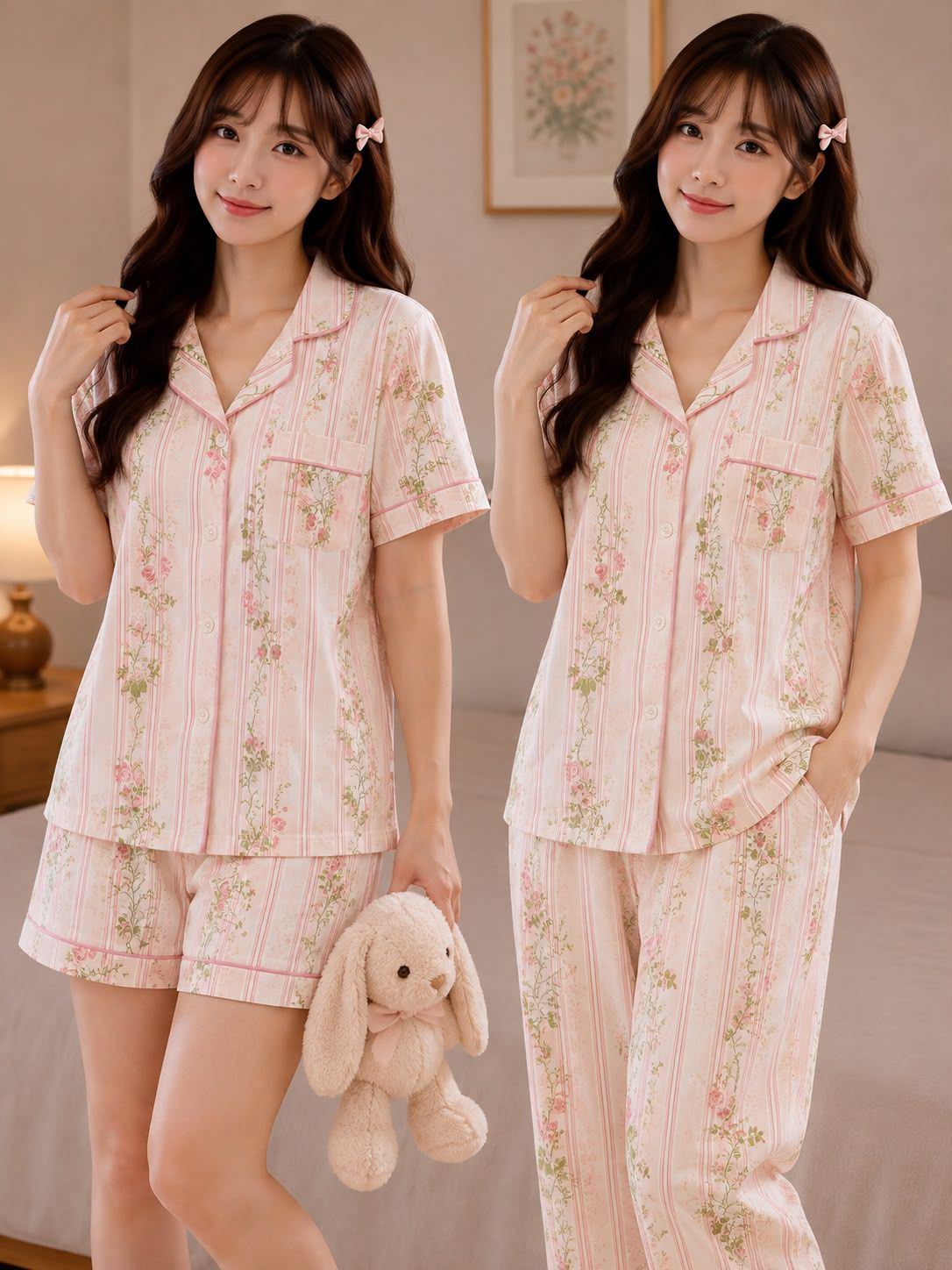 Teddy Sky 3-piece korean nightsuit